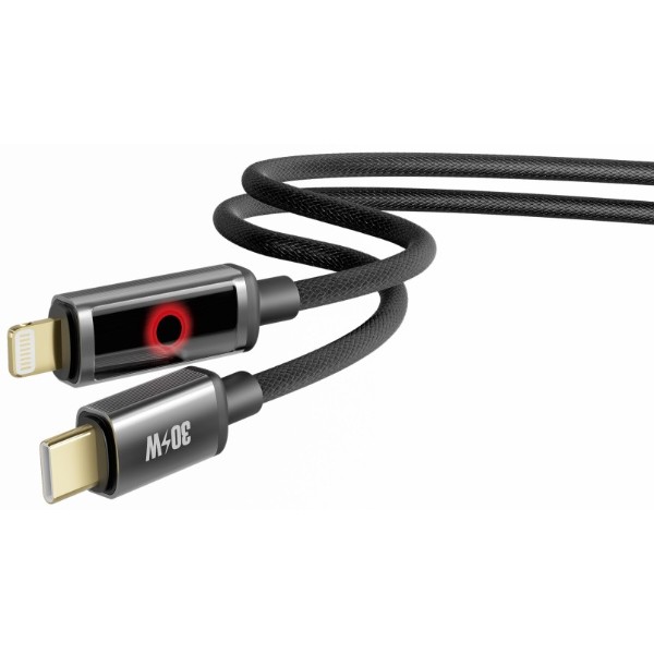 Фото - Кабель YOKI SMART PULSE Type-C to iP 30W 1.2m Black (SM33)